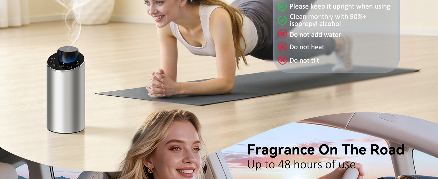 waterless diffuser essential oil scent aromatherapy sentiment portable mini freshener car home room