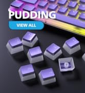 Ranked Pudding PBT Keycaps | 112 Double Shot Translucent ANSI US & ISO Layout | OEM Profile for R...
