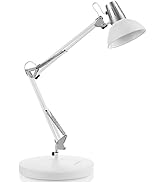 LEPOWER Metal Desk Lamp, Adjustable Goose Neck Architect Table Lamp with On/Off Switch, Swing Arm...