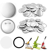 100 Set 75mm/3 inch Button Maker Supplies, Pin Maker Button Supplies Parts | Badge Kit for Button...