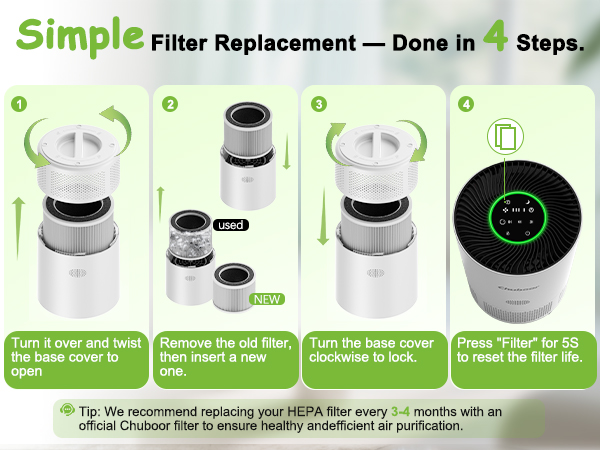 hepa filter air purifier pj01