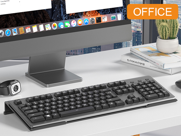 black computer keyboard stand