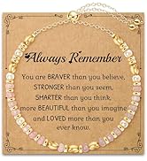 AGOT Friendship Bracelet Gifts for Women: Healing Natural Crystal Bracelets with Positive Affirma...