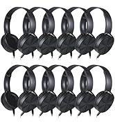 XOSDA 10 Pack Classroom Headphones Bulk,Wholesale School Durable Wired Earphones for Students,Kid...