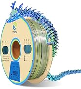 YOUSU 3D Printer Filament, Tri-Colors PLA Filament 1.75mm, Coextrusion Silk PLA Filament, Rainbow...