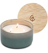 Calyan Wax Co. 3 Wick Candle, Evergreen + Eucalyptus Scented Candle, 30+ Hour Burn Time, 3 Wick S...
