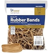 Upgrade Office Supply UPG22464 Rubber Bands, Size #64 (3-1/2 in. x 1/4 in.), 320 Bands, 1 lb Bag,...