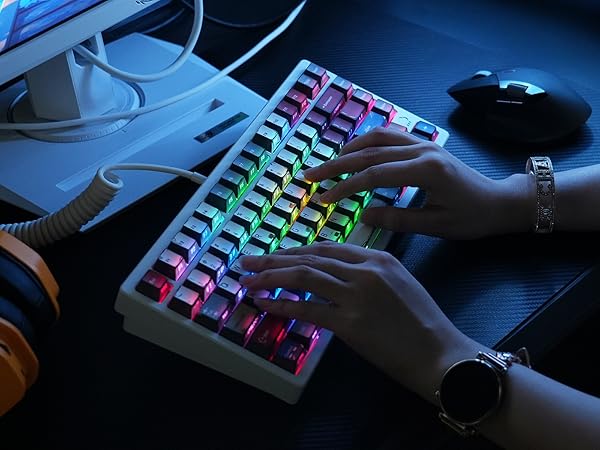 Retro PBT Keycaps