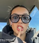 LASPOR Polarized Aviator Sunglasses for Women Men 70s Vintage Retro Glasses Large Frame Plastic S...