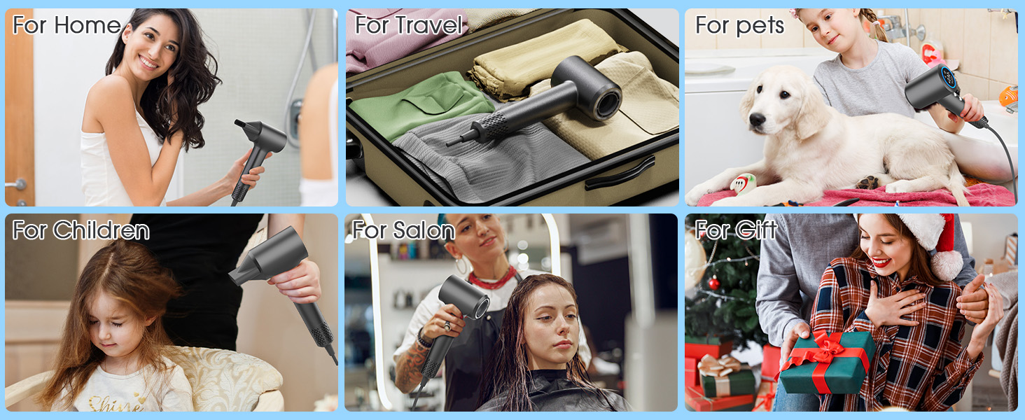 Plasma Hair Dryer Applicable To Different Scenarios 110000 RPM Hair Dryer Fast Drying Blow Dryer