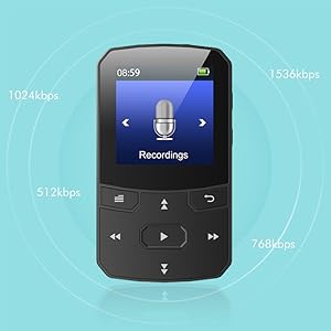 digital audio player Bluetooth mp3 player clip sport small mp3 player with voice recorder recording