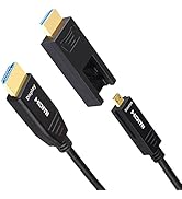 iBirdie HDMI Fiber Optic Cable 75 Feet (18Gbps 4K60hz 1080p) with Micro and Standard HDMI Connect...