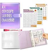 elephtree 100 Envelopes Challenge Binder Money Savings Challenges Book to Save $5,050 and $500 an...