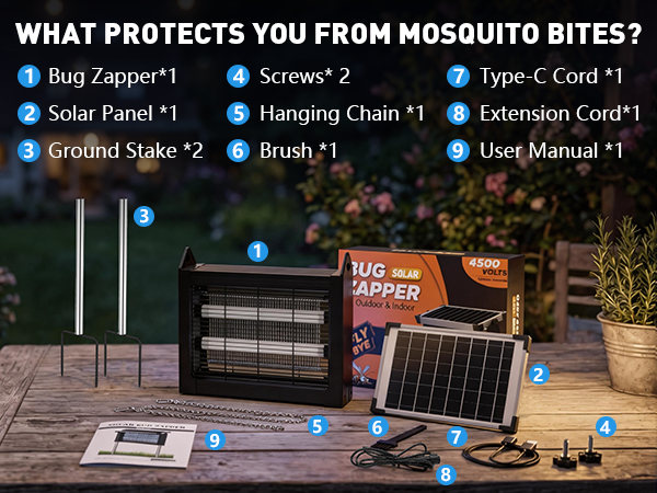 outdoor solar bug zapper