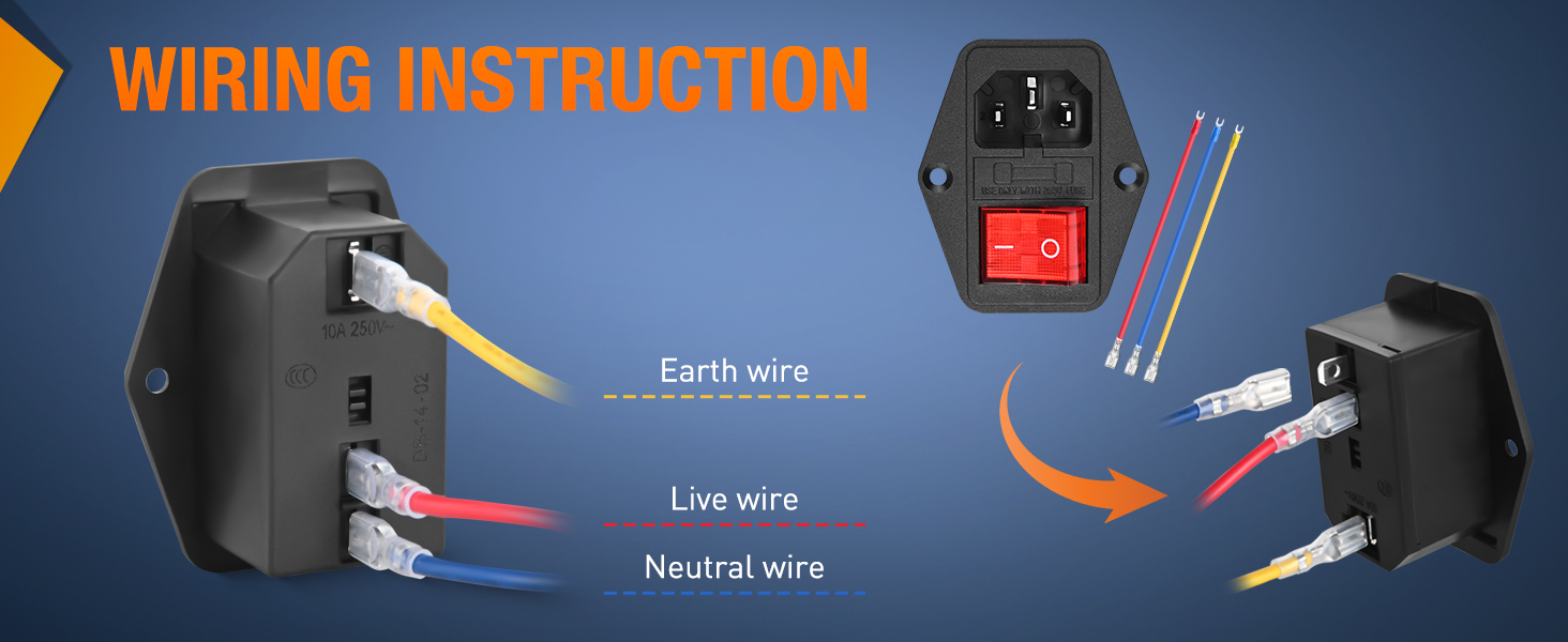 Switch Power Socket 10A 250V