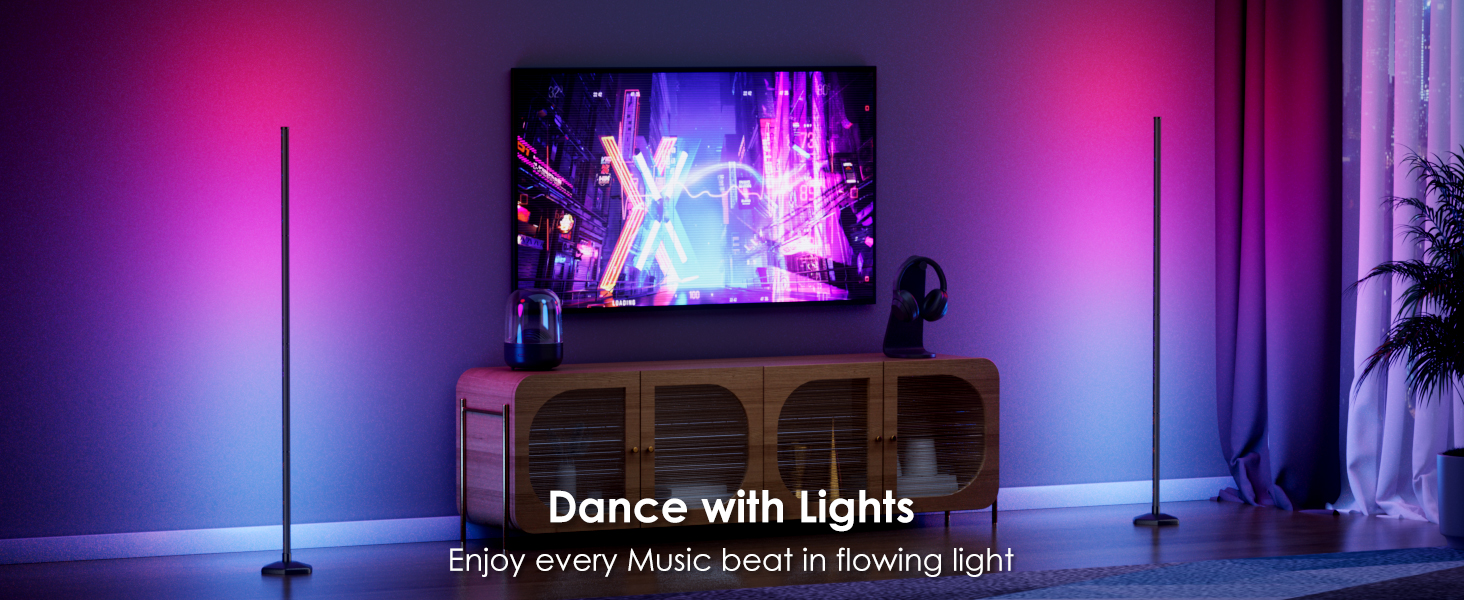 DIY Modern Floor Lamp with Music Sync