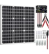SOLPERK Solar Panel Kit 50W 12V, Solar Battery Trickle Charger Maintainer + Upgrade Waterproof Co...