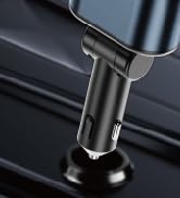 Starlight Retractable Car Charger, Max 120W 4 in 1 Car Accessories with Starlight, Retractable Fa...