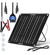 ECO-WORTHY Upgraded OBDII 10W Solar Battery Trickle Charger Maintainer-12V Waterproof Solar Panel...