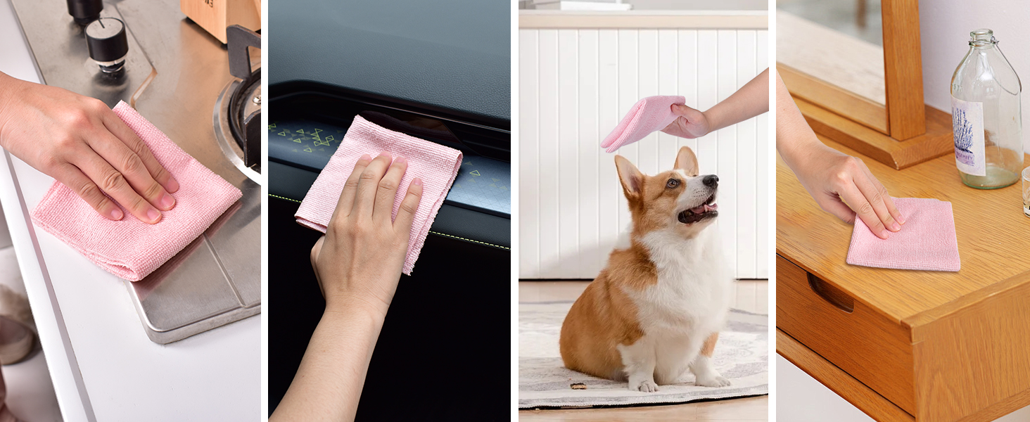 Microfiber Towels pink