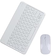 Wireless Bluetooth Keyboard and Mouse Combo, Ultra-Thin 2.4 GHz Wireless Keyboard and Mouse for i...
