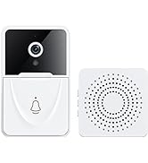 Enzemit Wireless Doorbell Camera with Tuya APP Control Doorbell Chime, 2.4GHz Wi-Fi Smart Door Be...