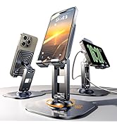 LISEN 2 Pack Cell Phone Stand for Desk Phone Holder for iPhone Stand - Foldable iPhone Holder Sta...