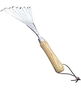 Garden Guru Eco Hand Rake Soil Tiller- 100% Recycled Stainless Steel - Rust Resistant - FSC Certi...