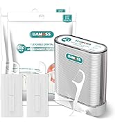 308 Count Dental Floss Picks with Floss Dispenser,Superlight Floss Picks Travel Case,Super Smooth...