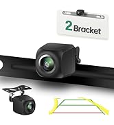 2in1 AHD 1080P Trajectory License Plate Backup Camera for Car, Truck, SUV, Minivan, Camper, RV, P...