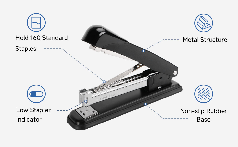 Desktop full strip stapler