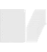Mogoostry A5 Binder Dividers 12 Tabs Clear Plastic Binder Index Divider 1/12 Cut Tabs Planner Div...