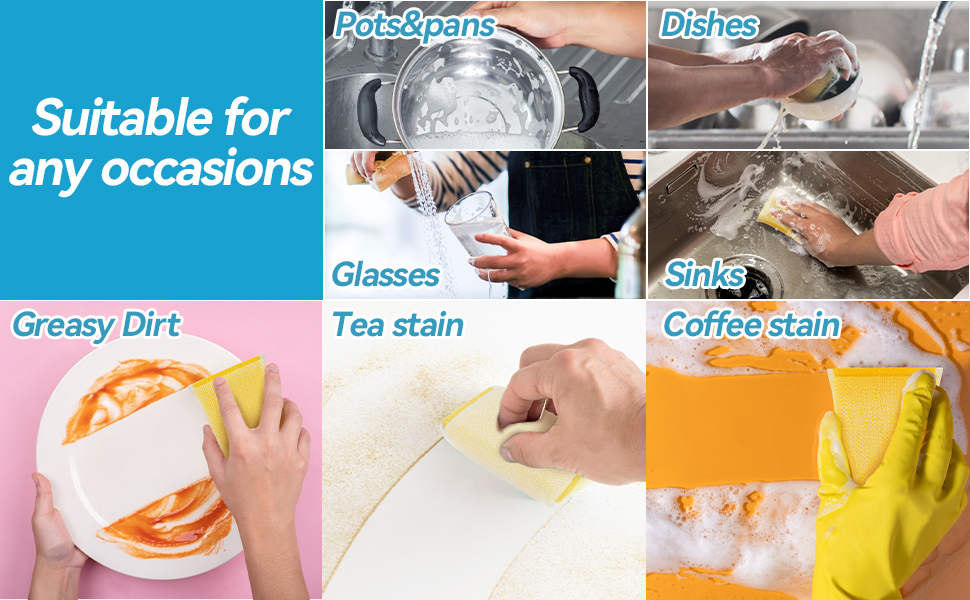 scrubbing pads sponges kitchen dish sponge scrubbing pad