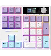 FKZ X BOYI TD31Pro Mechanical Numpad,Hot Swap Number Pad Keyboard with Screen&amp;Knob Wireless BT5.0...