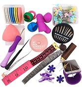 Hand Sewing Essential Kit | Featuring THIK-Grip Thimble [3 Sizes] | Including Needles (55) - Fabr...