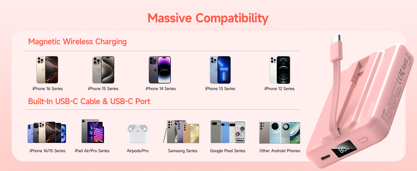 LVFAN 10000mAh Magnetic portable charger