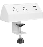 CCCEI Desk Clamp Power Strip with Outlets and USB Ports, Fast Charging PD 3.0 USB-C and QC 3.0 US...