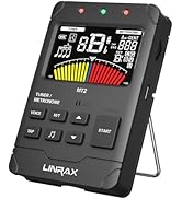 Linrax MT2 Rechargeable Metronome Tuner, 3 in 1 Digital Metronome Tuner Tone Generator for Guitar...