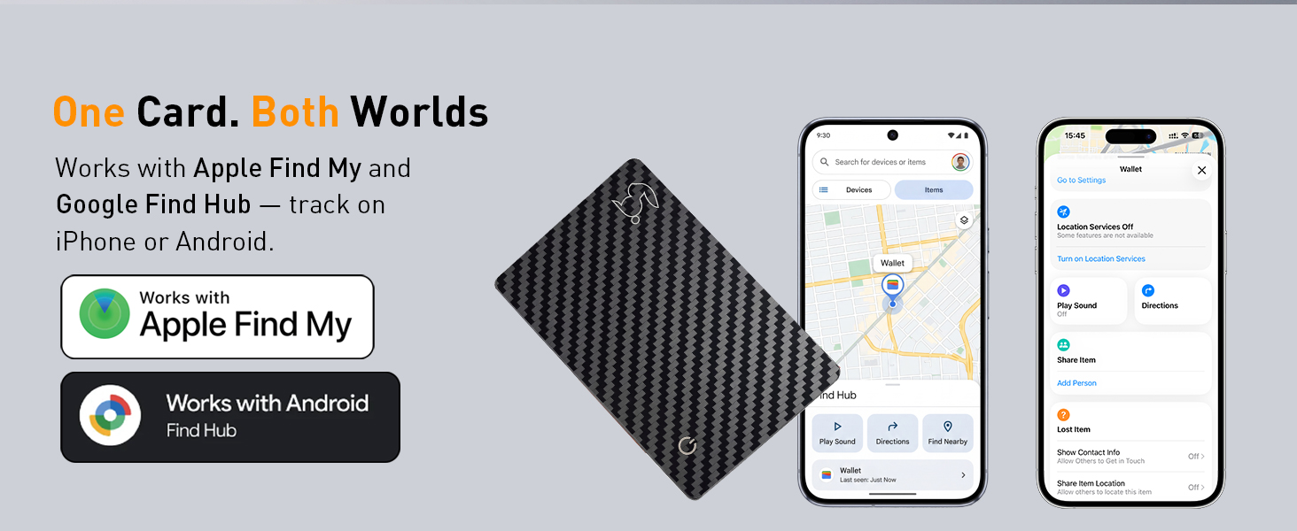 TRSC001CF-Dual system compatibility Apple Find My and Android Find Hub