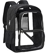 Vorspack Clear Backpack Heavy Duty - Transparent Bookbag for School Fabric &amp; PVC See Through Back...