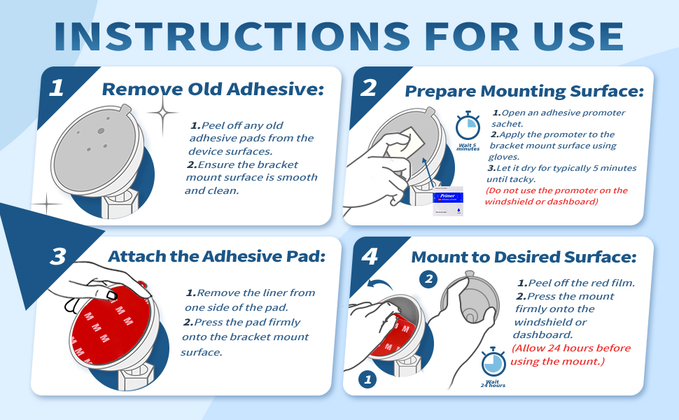 dash cam adhesive pads