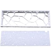 JSJT Hollow Mechanical Keyboard Case, PC Material White Mechanical Keyboard Shell,DIY 68% Keyboar...