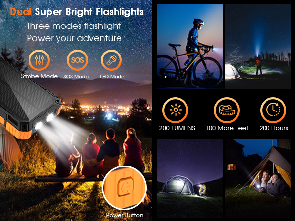 Dual super bright flashlights