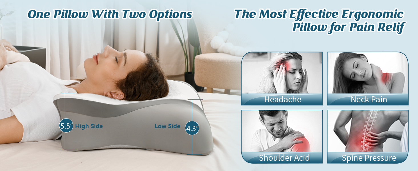 Neck pillow for neck pain relief