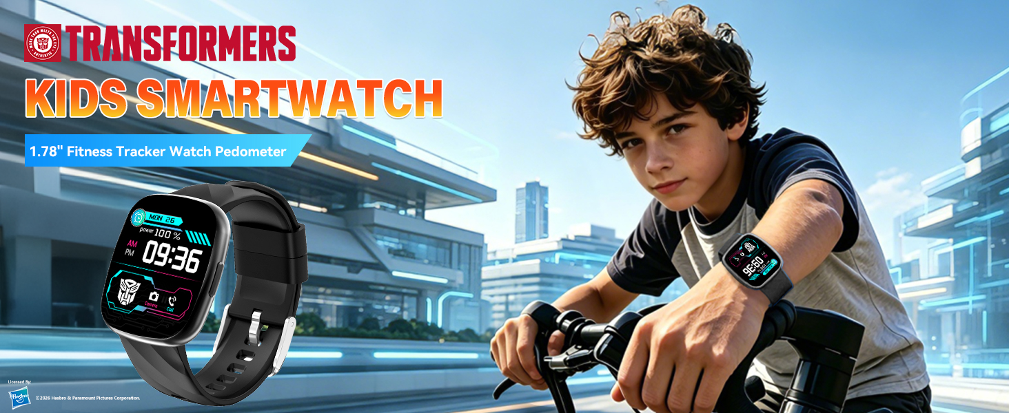 Transformers watch kids smartwatch boys girls gift fitness tracker heart rate
