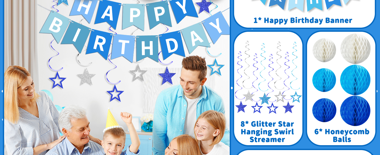 Blue Birthday Decorations