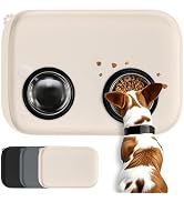Silicone Dog Food Mat with Side Pocket &amp; Hook Hole, Soft Raised Edges, Easy Clean Waterproof Non-...