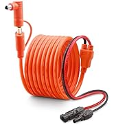 YHPWOQ 20FT Solar Connector to DC 8mm Adapter Cable, 12AWG+14AWG Tinned Copper - DC7909/DC8020 Ch...