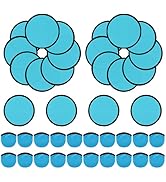 20 PCS Foldable Flying Disc Fans with Bags, 9.8'' DIY Handheld Fabric Folding Fan, Black Egde Fri...