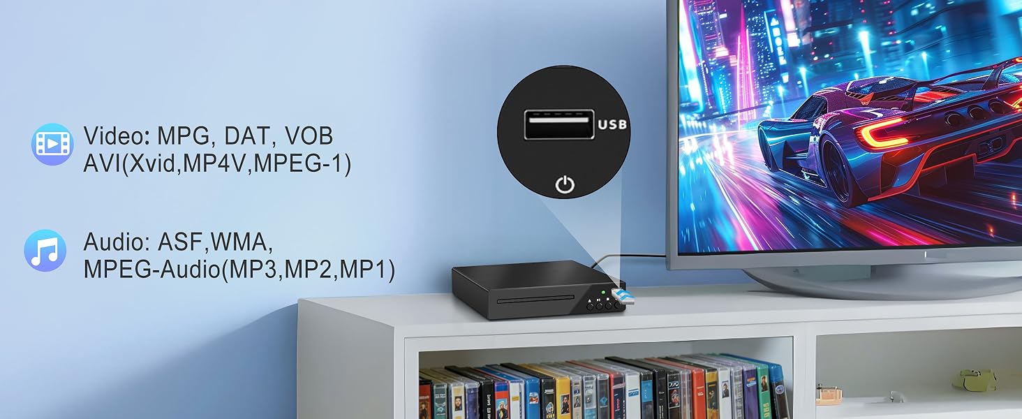 1080P HD USB DVD player